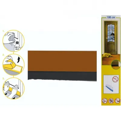 Produktbild von Türdichtung Türabdichtung Türbodendichtung 100cm nussbaum
