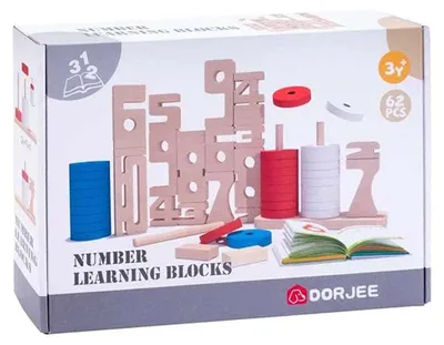 Immagine prodotto di Blocchi da costruzione in legno Giocattolo educativo 62 pezzi colorati impilabili
