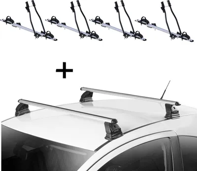Produktbild von 4x Fahrradträger SAGITTAR + Dachträger VDP EVO ALU kompatibel mit für Hyundai i30 (GD) 3-5 Türer 2012-2017