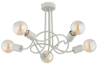 Zdjęcie produktu dla Lampa sufitowa WINGO szara 5xE27x15W metal wym:36x51x51cm IP20 Alfa