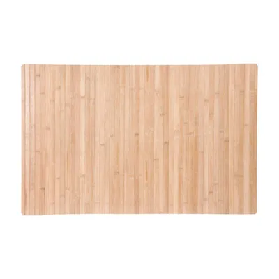 Image de Bathroom Solutions | Tapis de bain - Bambou - 80 cm - Beige clair - Antidérapant - Idéal pour salle de bain et balcon