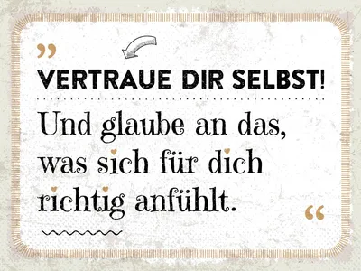 Produktbild von vianmo Blechschild 30x40 cm Vertraue dir Selbst