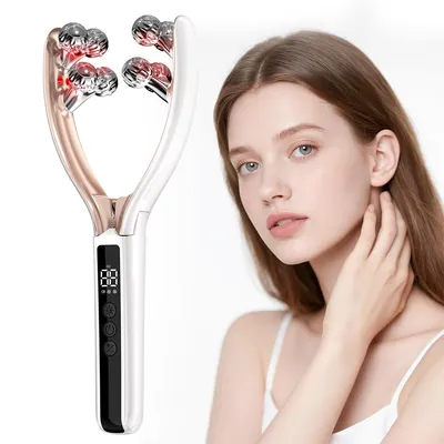 Produktbild von Gesichtsmassagegerät, 9-stufiger Mikrostrom für Lifting & Straffung, 8-Rollen-Massagekopf zur Reduktion feiner Linien und für straffere Haut