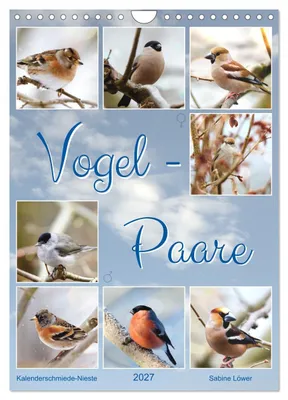 Produktbild von Vogel-Paare (Wandkalender 2027 DIN A4 hoch), CALVENDO Monatskalender