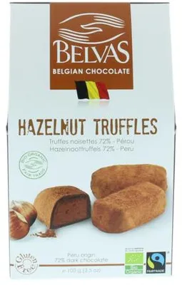 Productafbeelding van Belvas Praline hazelnoot truffels (100 gr)