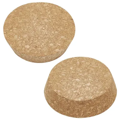 Korkstopfen, konisch, 2 Stück, 100x25 mm, hellbraun/braun, rund