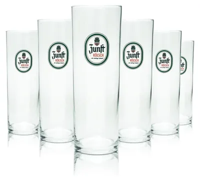 Produktbild von 6x Zunft Bierglas 0,3l Kölsch Stange Gläser Set Altbiergläser Braurei Köln