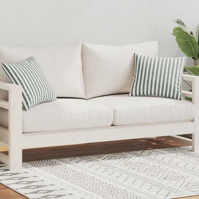 Produktbild von vidaXL Gartenkissen 2 Stk. Streifenmuster 45 x 45 cm Grau