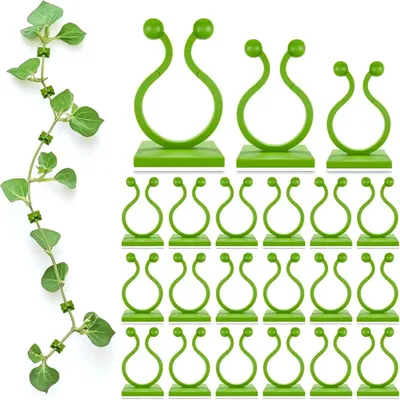 Immagine prodotto di Supporti autoadesivi per piante 100 pz, clip per piante rampicanti e cavi, supporti da parete per fiori e rampicanti - Vines