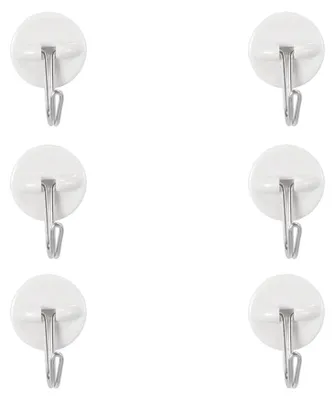 Produktbild von Selbstklebende Haken, 6 Stück, selbstklebende Haken, Wandhaken, Handtuchhaken, Multifunktionshaken, für Bad, Küche, Wand, Tür