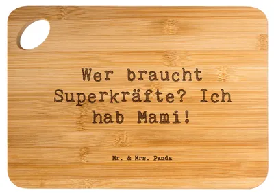 Produktbild von Mr. & Mrs. Panda Schneidebrett Spruch Mami Magie - Transparent - Geschenk, Brett, Mama, Familie, Küchenbrett, Mutterliebe, snackbrett, Holzbrettchen, Alltag, Lächeln, Mom