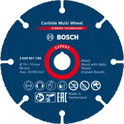 Produktbild von Bosch 2608901196 Karbidové viackotúčové koleso Bosch 76x10 EXPERT