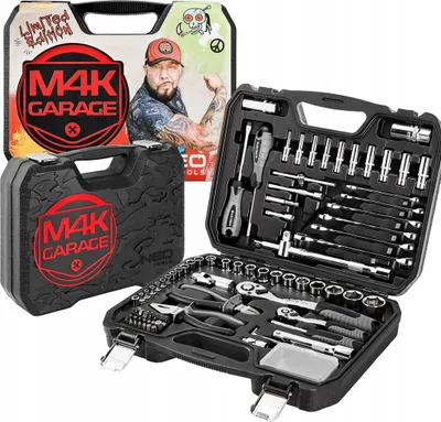 Produktbild von Neo Tools M4K Garage Werkzeugsatz 90-tlg. Steckschlüssel in Transportkoffer