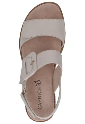 Produktbild von Caprice Damen Sandale mit überzogener Schnalle und Keilabsatz 9-28753-42, Größe:41 EU, Farbe:Weiß