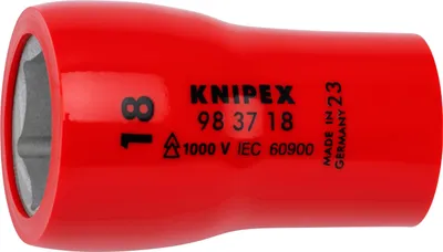 Produktbild von Knipex Steckschlüsseleinsatz 3/8" SW18 - 983718