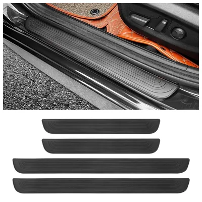 Immagine prodotto di 4 protezioni per porte auto - strisce in gomma nera anti-graffio