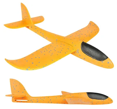 Produktbild von Wurfgleiter Styropor Flugzeug Segelflugzeug EPP Kinder Gleitflugzeug 47 cm Orange