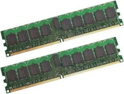 Two computer RAM modules are shown diagonally on a white background.