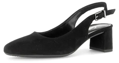 Produktbild von Gabor Damen Sling-Pumps aus echtem Leder mit spitzer Schuhspitze und Fersenriemen
