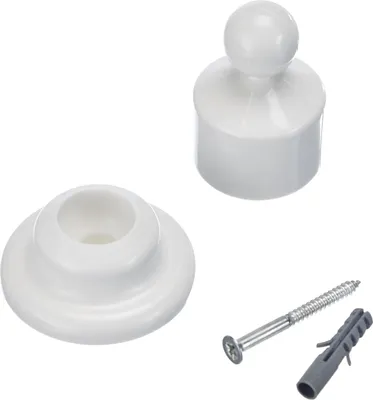 Immagine prodotto di Staffa a parete angolare per aste Ø 25 mm - bianco - stabile
