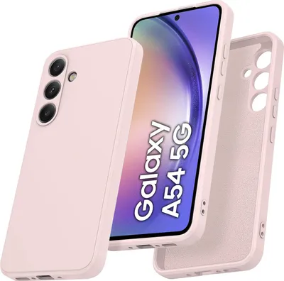 Image de Etui pour Samsung Galaxy A54 Etui en silicone liquide souple, antichoc en caoutchouc Rose