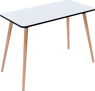Produktbild von PAPERFLOW easyHome HOP Schreibtisch weiß rechteckig, 4-Fuß-Gestell buche 100,0 x 50,0 cm