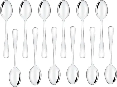 Immagine prodotto di Adatto per cucchiaini da caffè, Cucchiaino in acciaio inox di alta qualità per caffè, tè, dessert 12,5 cm 12 pezzi