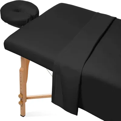Imagen del producto de Kit de mesa de masaje, de 3 piezas, de microfibra, incluye sábana delgada, funda y color , ideal para tratamientos de bienestar