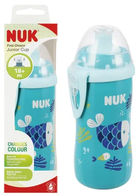 Productafbeelding van NUK Junior beker, 300 ml, vanaf 18 maanden, blauw, artikelnummer 10255576