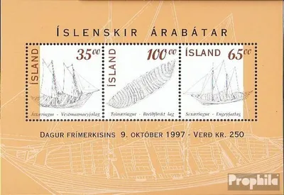 Produktbild von Briefmarken Island 1997 Mi Block20 (kompl.Ausg.) postfrisch Isländische Ruderschiffe