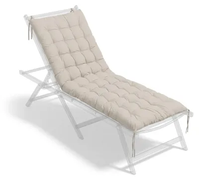 Obrázok produktu pre Relaxdays poťah na lavičku, 180 x 70 cm, čalúnený, prešívaný, so stuhami, do exteriéru, vankúš na záhradnú lavičku, palety, béžový