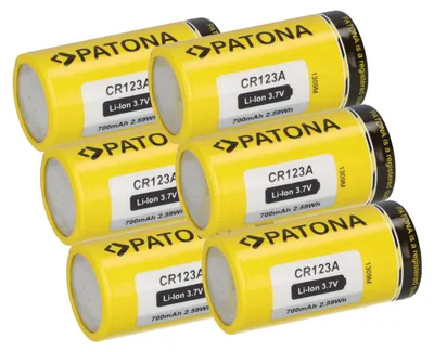 Obrázok produktu pre 6x PATONA Li-Ion 3,7V batéria CR123A 16340 článok 700mAh 2,59Wh