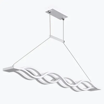 Produktbild von Mai & Mai Pendelleuchte 106cm LED Hängelampe Dimmbar mit Fernbedienung 3000K/4000K/6000K Verstellbares Kabel 60W Weiß Hängeleuchte für Esszimmer Wohnzimmer Schlafzimmer