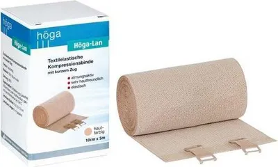 Image de Bande de compression textile élastique Höga-Lan à allongement court 10 cm x 5 m, 1 p. Bandage