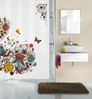 Produktbild von Kleine Wolke 5218148305 Duschvorhang Crazy Flower 180 x 200 cm Multicolor
