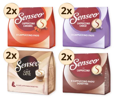 Produktbild von SENSEO Pads Vielfaltspaket Cappuccino Choco Caramel Cafe Latte 64 Getränke