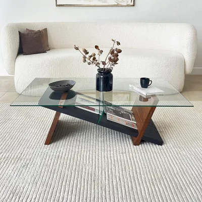 Immagine prodotto di Incarico - Tavolino da Salotto, 105x65x31h cm Marrone Noce, un Vano