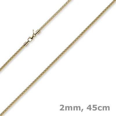 2mm-Collier-runde-Himbeer-Kette-585-Gelbgold-45cm
