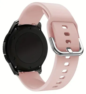 Image de Bracelet de 22 mm, compatible avec les montres connectées Samsung, Xiaomi, Huawei, Amazfit, Garmin, fermeture métallique, couleur rose