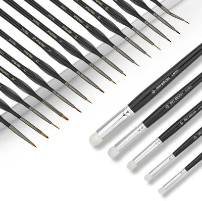 Obrázek produktu pro Sada nylonových štětců – 20 kusů – sada pro modelářství a detailní práci