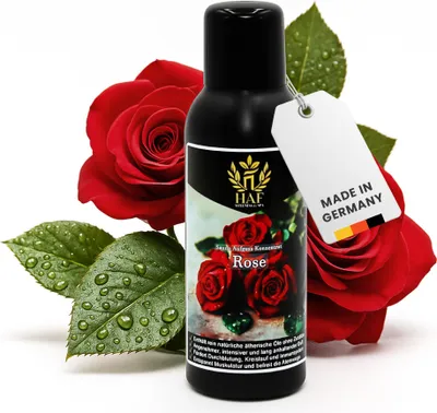 Produktbild von HAF Saunaaufguss Rose 100 ml - Sauna Aufgussmittel - Saunaduft mit natürlichen ätherischen Ölen für intensiven & langhaltenden Duft
