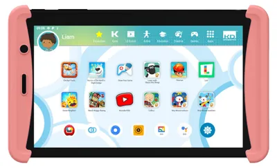 Imagen del producto de Tableta para niños con pantalla de 7 pulgadas, 16 GB de almacenamiento, con control parental, de color rosa, para niños