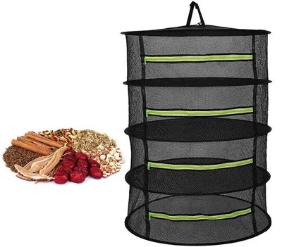 Obrázok produktu pre Skladacia sieťka na bylinky – štvorvrstvový dizajn – čierna