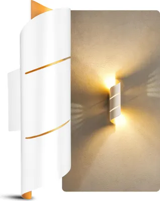 Immagine prodotto di SSC-LUXon VYRA LINE Up & Down lampada da parete - faretto da parete con LED G9 dimmerabile 3W bianco caldo - lampada con effetti d'ombra illuminazione corridoio