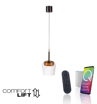 Produktbild von PAUL NEUHAUS Q-KON LED-Pendelleuchte, 1-armig, Kupfer, Smart Home mit ZigBee-App, 2700–5000 K, Artikelnummer 2741-20