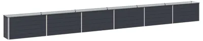 Productafbeelding van Verhoogde tuinbak voor in de tuin, antracietkleur, 600 x 40 x 55 cm