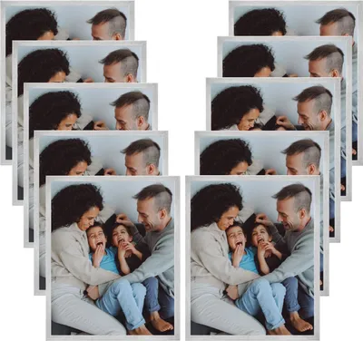 Produktbild von 10x Bilderrahmen Fotorahmen Kunststoff silber 40x50 cm