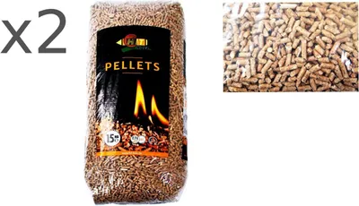 Image de 2x15kg pellets de bois 6mm ENplus A1DIN sac combustible poêle à pellets poêle chauffage