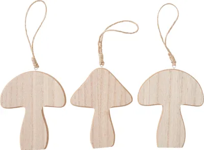 Produktbild von VBS Holz-Anhänger "Pilze", 3er-Set
