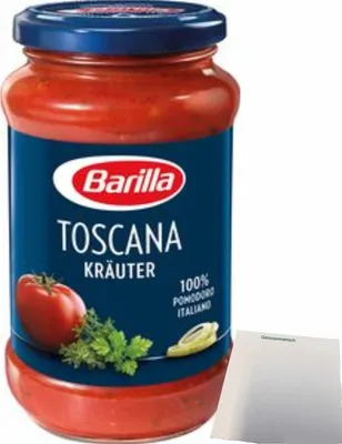 Produktbild von Barilla Sauce Toscana Kräuter (400g Glas) + usy Block